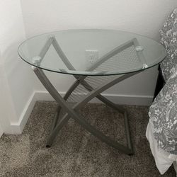 3 Pieces - 2 End Tables / Nightstands and Round Coffee table
