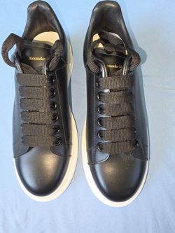 n Oversized Leather Sneakers - Black/White