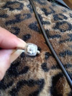 A Nice Women's Silver & Diamond Engagement Ring