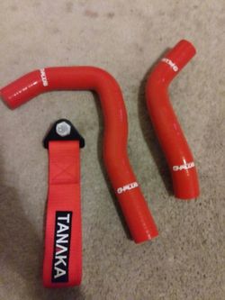 Rsx aftermarket radiator hose and tow strap