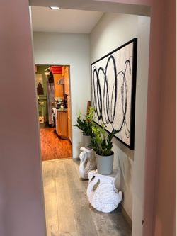 Swan stands outdoor or indoor