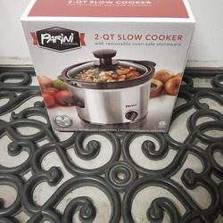 Parini 2-qt Slow Cooker  ( With Removable Oven Safe Stoneware 