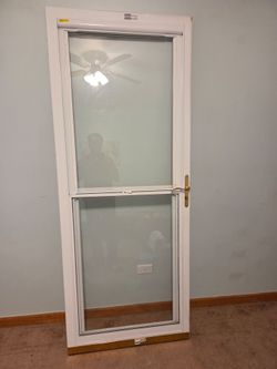 Storm door white