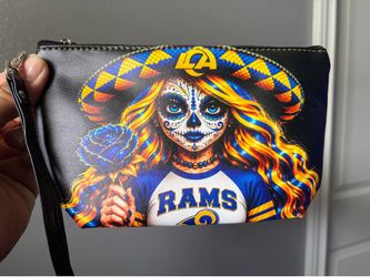 Rams wristlet/make up bag