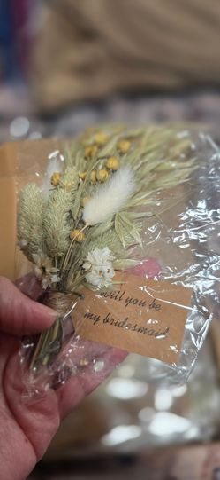 Wedding bridemaids gift dried flowers