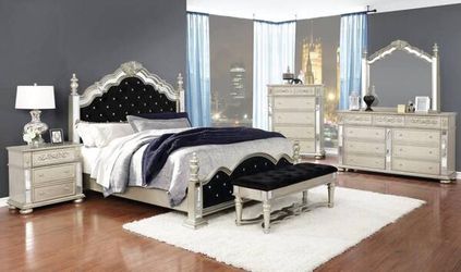 Regal Hollywood Glam Queen Bed $535- Lowest Prices Ever!