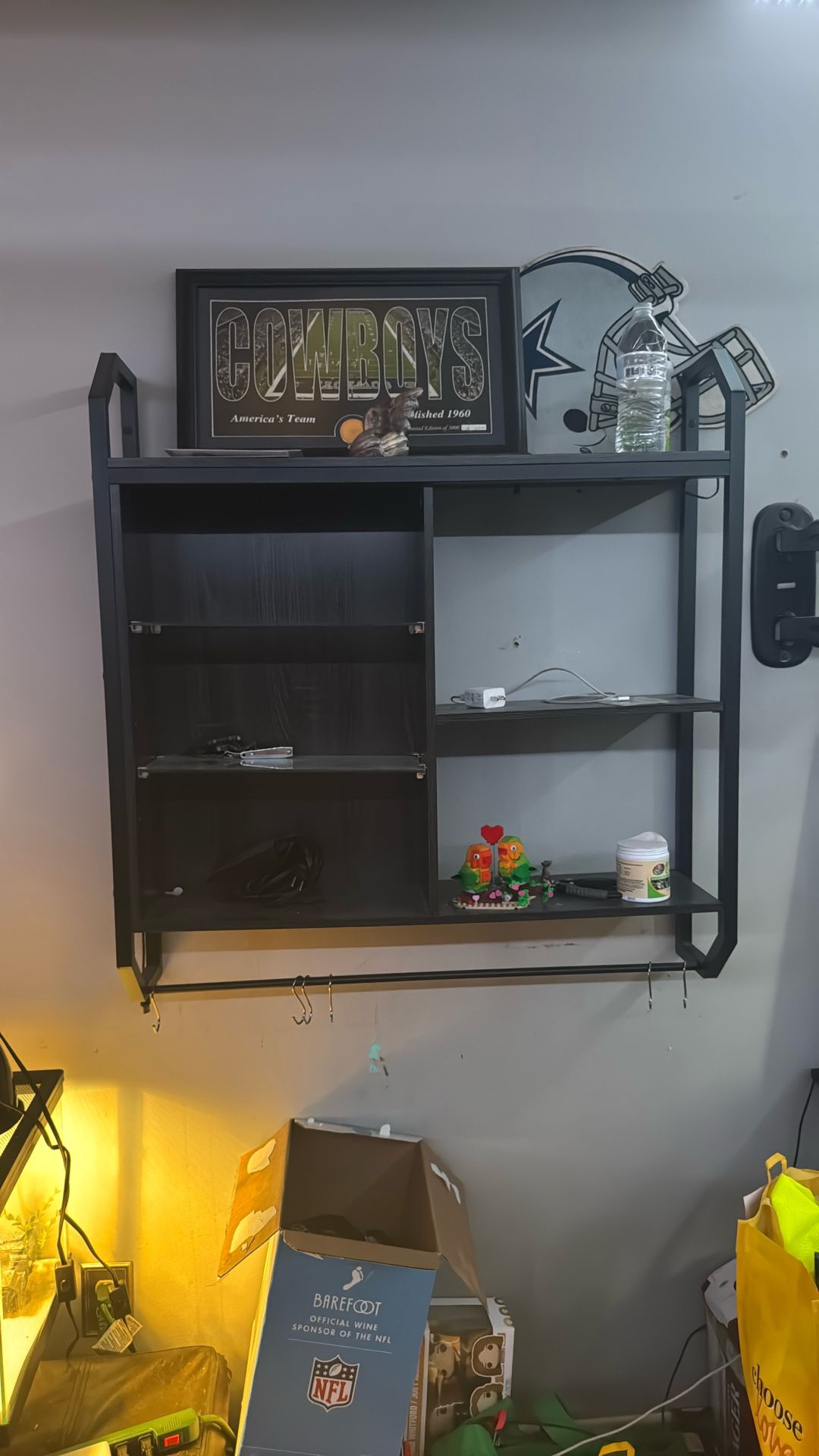 Hanging light up shelf