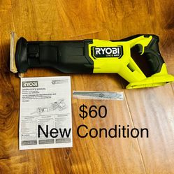 RYOBI Model PBLRS01 18V ONE+ HP Brushless Reciprocating Saw New Condition 