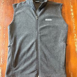 Columbia Gray Full-Zip Fleece Vest