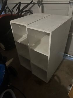 White Wood Cube Storage Shelf Unit