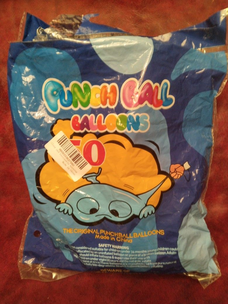 46 Punch Ball Balloons With Rubber Bands
