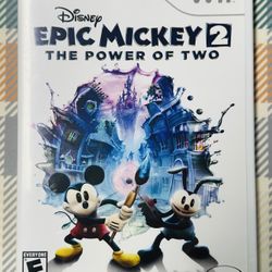 Disney Epic Mickey 2: The Power of Two (Nintendo Wii, 2012) With Manual Tested