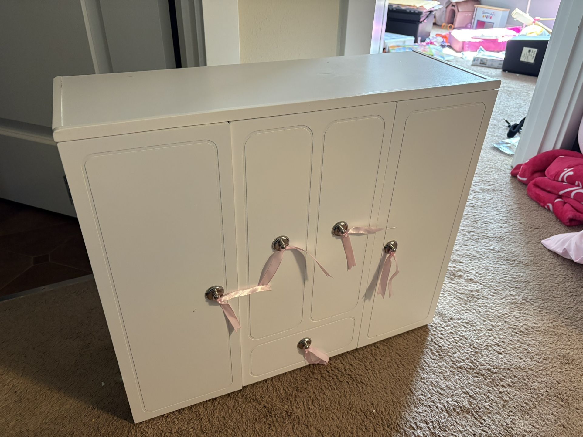 18in Doll Our Generation wooden Wardrobe
