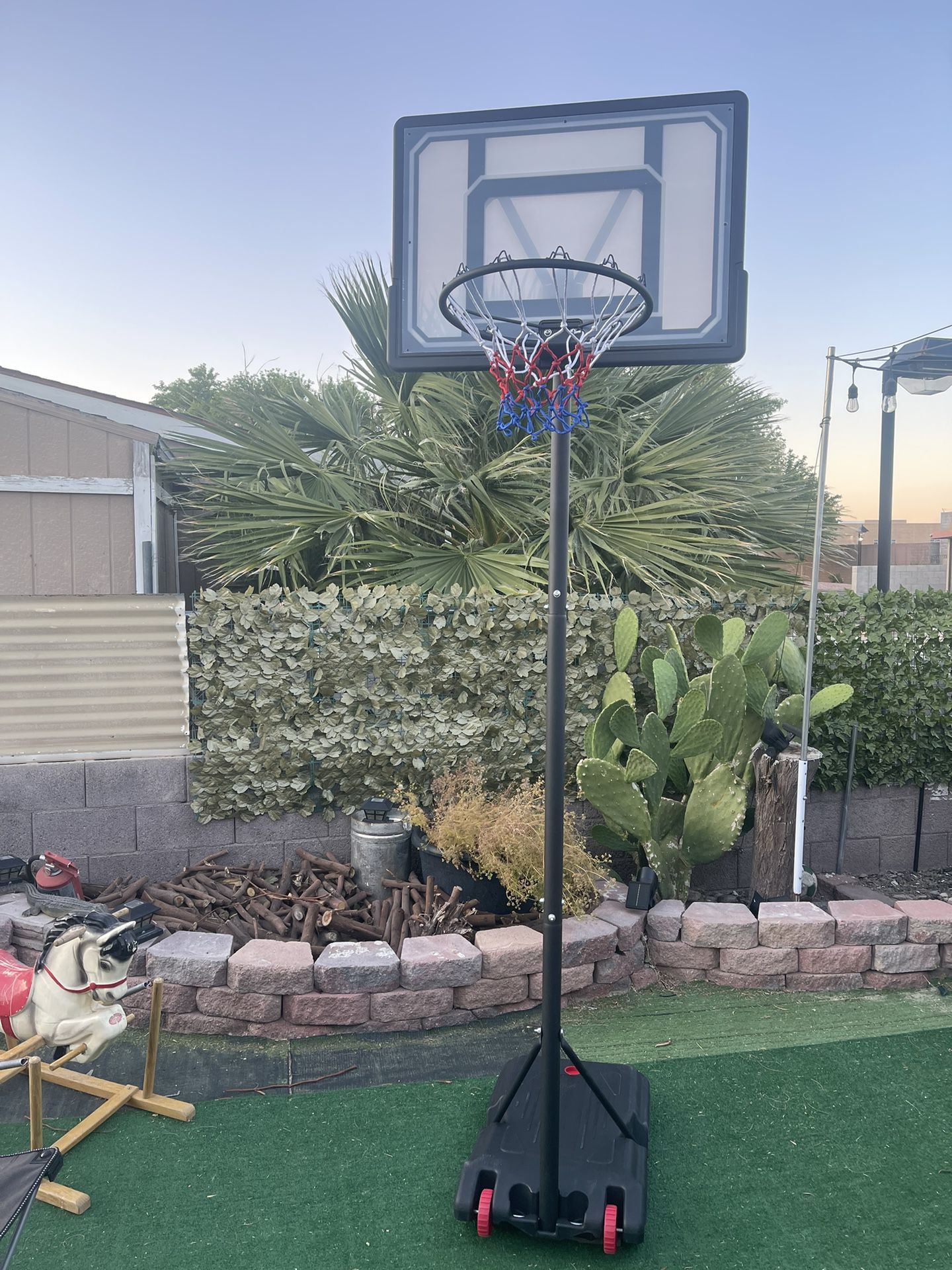 Basketball Hoop New Asking $65 It’s 7 Ft Tall To The Basket Hoop And 106”tall All Together 