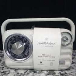 Hearth & Hand Portable Bluetooth Radio Aux Cord Included 