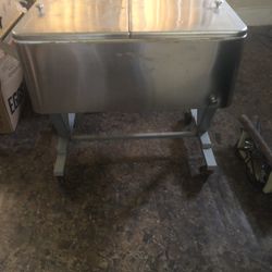 Stainless Cooler Chest/Double Doors
