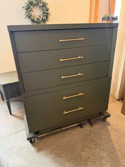 Refinished Vintage 1950s Harmony House Highboy Dresser