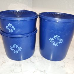 Vintage flour sugar and coffee canisters