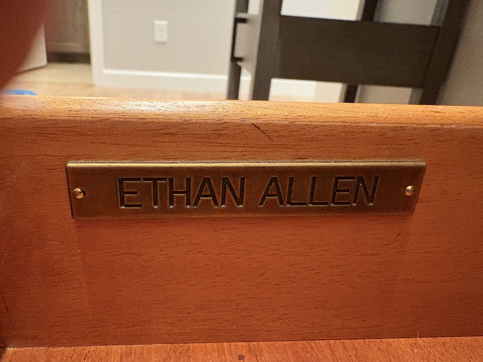ETHAN ALLEN Clarendon console Desk - Gray Contemporary Console Desk