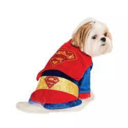 NWT Rubie's Pet Shop Halloween Cuddly Superman Dog Costume