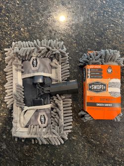 SWOPT Microfiber Dust Mop 12 Inch Microfiber Dust Mop Head and Mop Refills