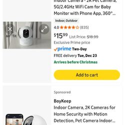 Indoor 2K Pan Tilt Camera