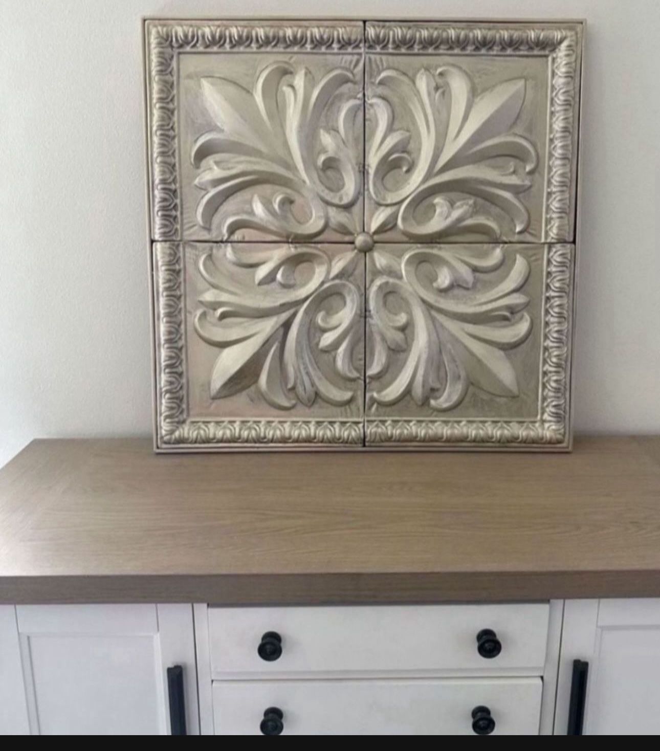 ✨🌸STUNNING Gold/Bronze Metal Hanging Wall Art// 🐝 Outdoor Or Indoor 