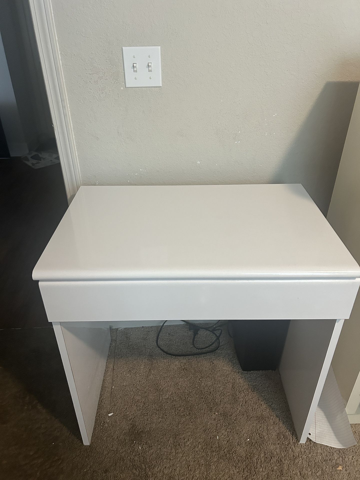 White Vanity And Desk