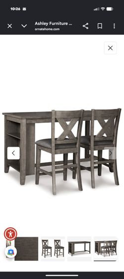 Four chair bar height table set
