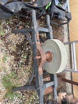 Antique Stone Grinding Wheel Sharpener