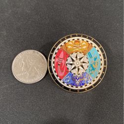 Disney Quest DisneyQuest Color Wheel Compass Create Explore Replay Score Pin