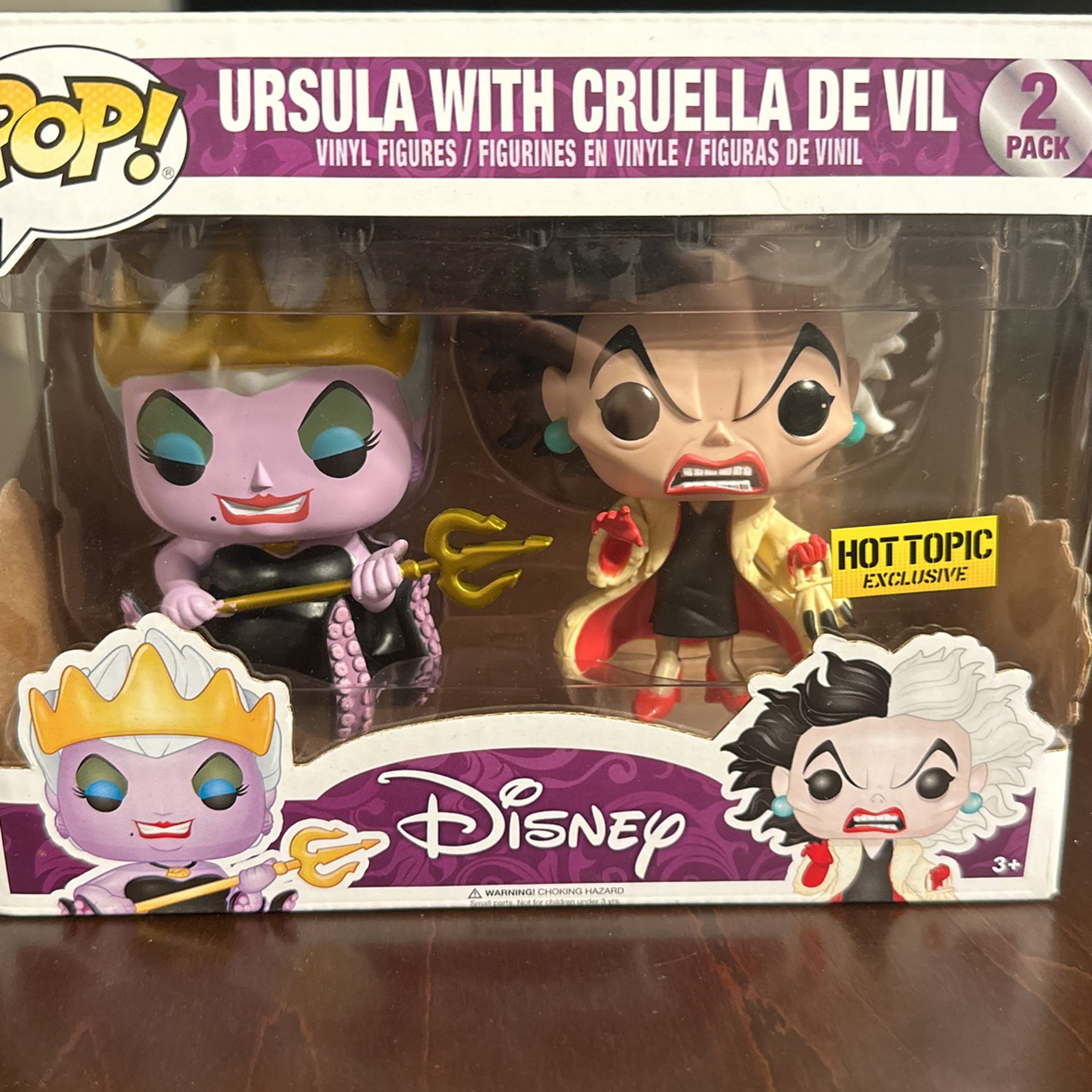 Disney Ursula And Cruela Funko Pop!