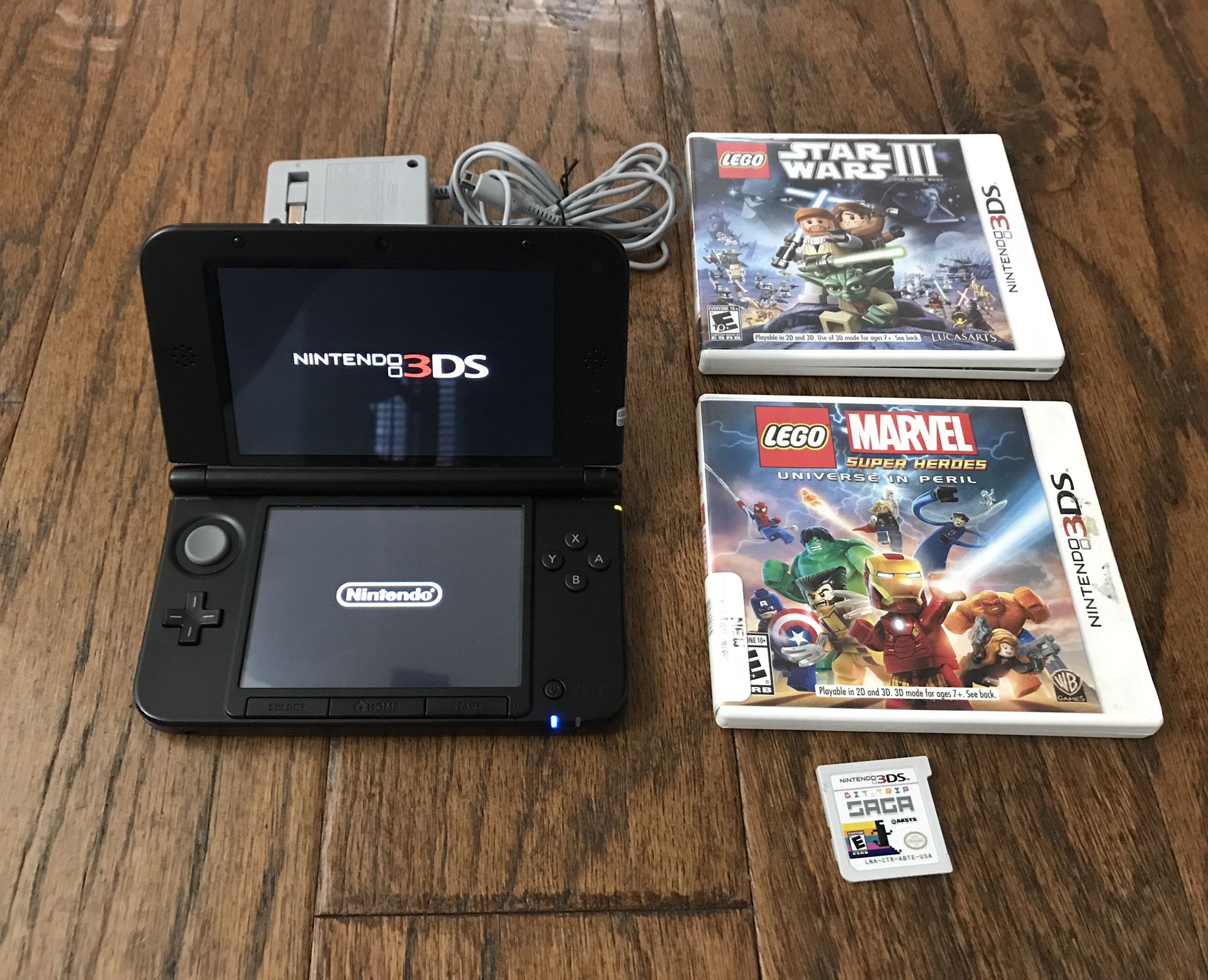 Nintendo 3DS XL with 3 games