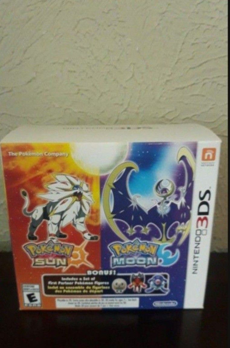 3DS Pokemon Sun Moon 3 Starter Figures Nintendo 3DS Game