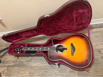 Yamaha FGC-TA TransAcoustic Acoustic-Electric Guitar + Crossrock Hard Case