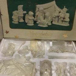 Snow Babies Nativity Set  Complete 