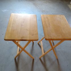 2 Folding TV Trays 