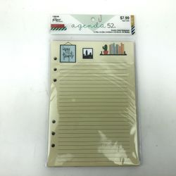 The Paper Studio Agenda 52 Double sided Note Paper Planner Filler 36 Sheets