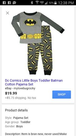 Batman pj 24 mnths