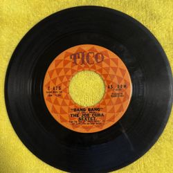This is a 1966 vinyl 45 RPM single of "Bang! Bang!" by The Joe Cuba Sextet, released on Tico Records (catalog number T-475). The record features the t