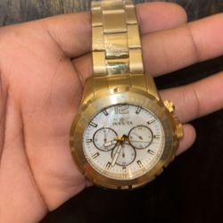 Gold Invicta Watch