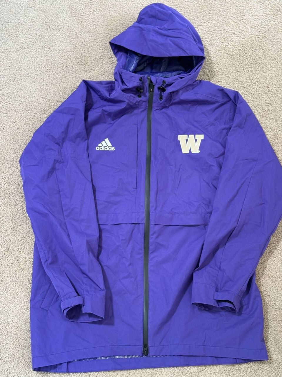 Men's adidas Purple Washington Huskies Game Mode Hoodie Full-Zip Rain Jacket