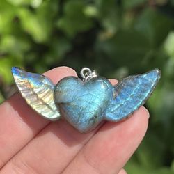 Stainless Steel Labradorite Pendant 
