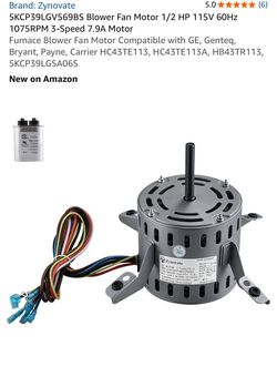 Zynovate Furnace Blower Fan Motor 1/2 HP
