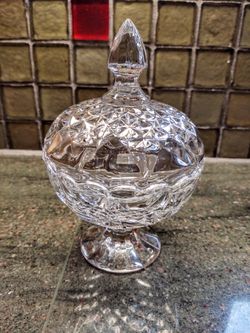 Vintage Crystal Bon Bon Dish