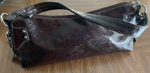 Embossed Flower Shoulder Bag