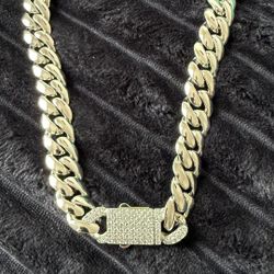 14K White Gold Filled Cuban Chain 185g 24” 14mm Thick