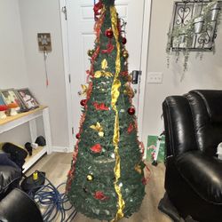 Vintage Christmas lot And Pop up tree