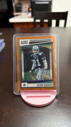 Deion Sanders Score Orange Parallel /599 Cowboys