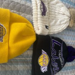 Bonitos Gorros De Los Lakers Nuevos $40 Por Los 3